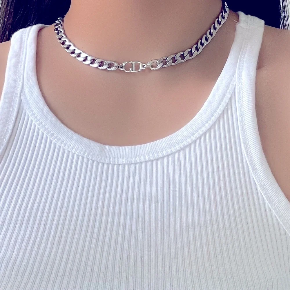 NWT designer inspired choker necklace sterling silver non fading weekend price - Picture 8 of 9